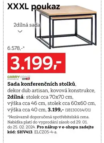 XXXLutz Sada konferenčních stolků nabídka