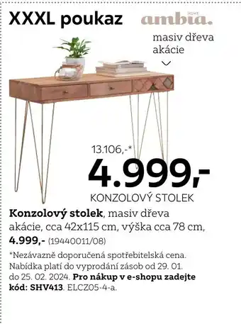 XXXLutz KONZOLOVÝ STOLEK nabídka