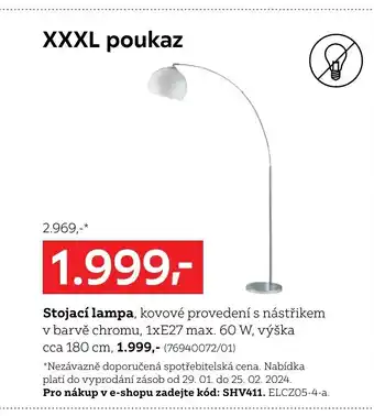 XXXLutz Stojací lampa nabídka