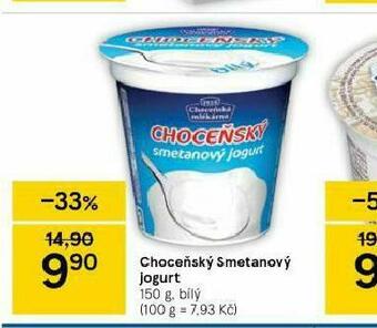 Choceňský smetanový jogurt