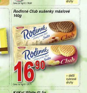 Lidl Rodinné club sušenky máslové nabídka
