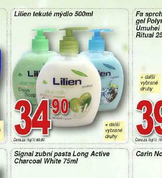 Lidl Lilien tekuté mýdlo nabídka