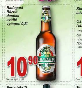 Lidl Pivo radegast rázná 10 nabídka
