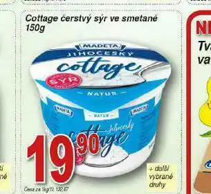 Lidl Cottage čerstvý sýr ve smetaně nabídka