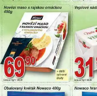 Lidl Hovězí maso s rajsou omáčkou nabídka