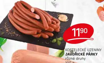 KOSTELECKÉ UZENINY JAVOŘICKÉ PÁRKY