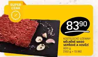 Flop KOSTELECKÉ UZENINY MĚLNĚNÉ MASO VEPŘOVÉ A HOVĚZÍ nabídka