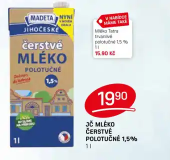 Flop JČ MLÉKO ČERSTVÉ POLOTUČNÉ 1,5% 1L nabídka