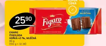 Flop FIGARO ČOKOLÁDA HOŘKÁ 43 %, MLÉČNÁ nabídka