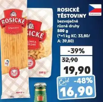 Kaufland ROSICKÉ TĚSTOVINY nabídka