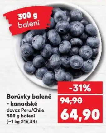 Kaufland Borůvky balené - kanadské nabídka