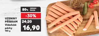 Kaufland UZENINY PŘÍBRAM Vídeňské párky nabídka