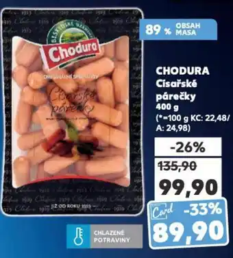Kaufland CHODURA Císařské párečky nabídka