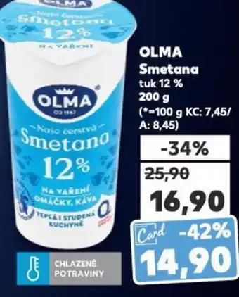 Kaufland OLMA Smetana nabídka