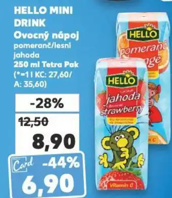Kaufland HELLO MINI DRINK Ovocný nápoj nabídka