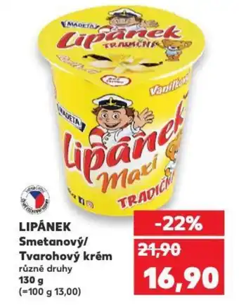 Kaufland LIPÁNEK Smetanový/ Tvarohový krém nabídka