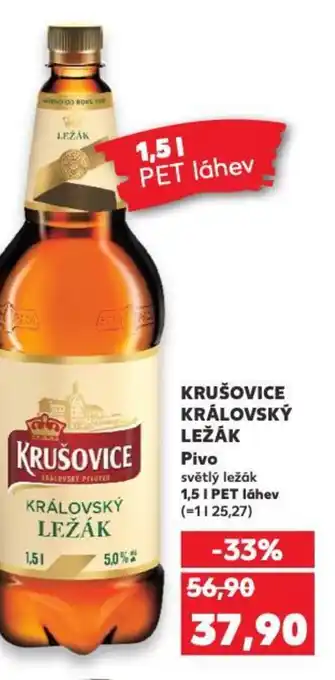 Kaufland KRUŠOVICE KRÁLOVSKÝ LEŽÁK Pivo nabídka