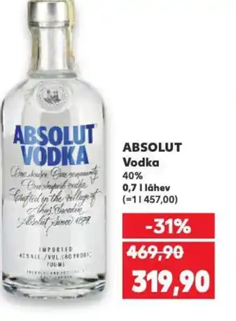 Kaufland ABSOLUT Vodka nabídka