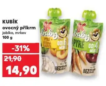 Kaufland KUBÍK ovocný příkrm nabídka