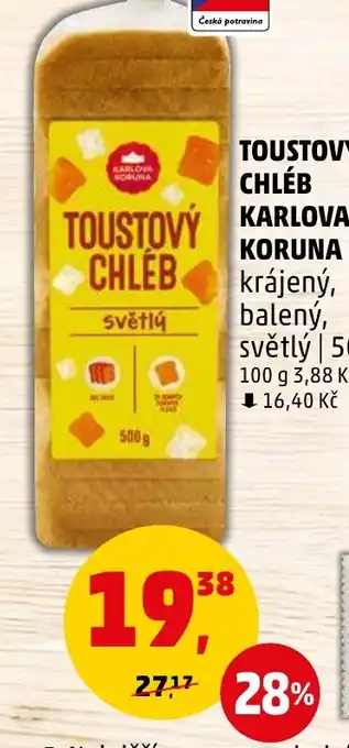 Penny Market TOUSTOVÝ CHLÉB KARLOVA KORUNA nabídka