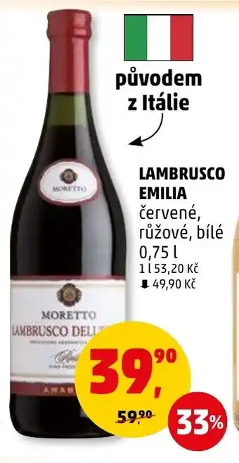 Penny Market LAMBRUSCO EMILIA nabídka