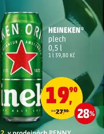 Penny Market HEINEKEN plech 0.5 l. nabídka