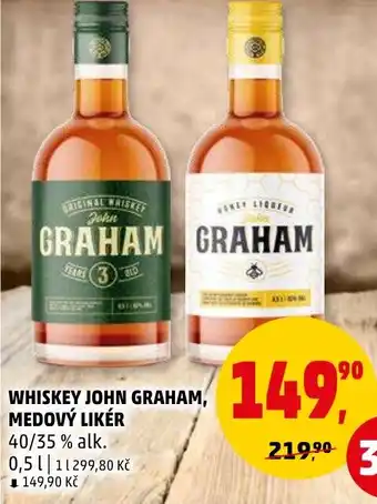 Penny Market WHISKEY JOHN GRAHAM, MEDOVÝ LIKÉR nabídka