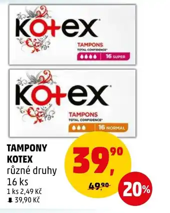 Penny Market TAMPONY KOTEX nabídka