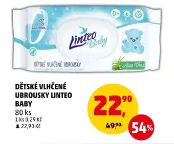 Penny Market DĚTSKÉ VLHČENÉ UBROUSKY LINTEO BABY nabídka