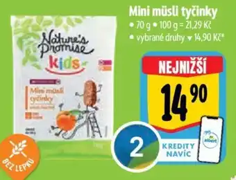 Albert Mini müsli tyčinky nabídka