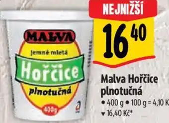 Albert Malva Horčice plnotučná nabídka