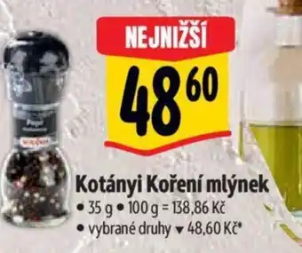 Albert Kotányi Koření mlýnek nabídka