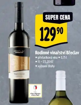 Albert Rodinné vinařství Břeclav nabídka