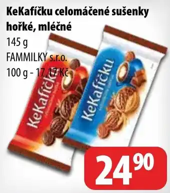 Partner Maloobchodní síť Kekafíčku celomáčené sušenky hořké, mléčné nabídka