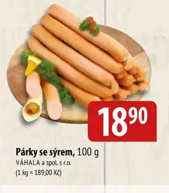 Bala Párky se sýrem, 100 g nabídka