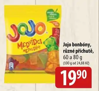 Bala Jojo bonbóny, různé příchutě, 60 a 80 g nabídka