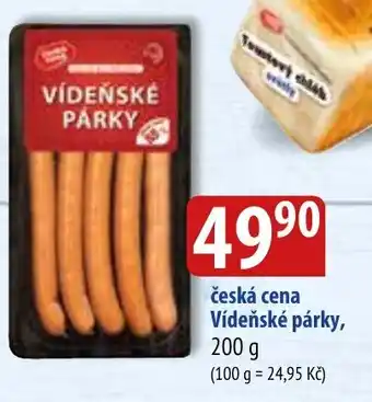Bala česká cena Vídeňské párky, 200 g nabídka