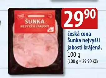 Bala česká cena Šunka nejvyšší jakosti krájená, 100 g nabídka