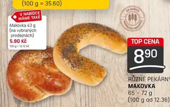 Flop RŮZNÉ PEKÁRNY MAKOVKA nabídka