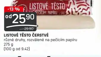 Flop LISTOVÉ TĚSTO ČERSTVÉ nabídka