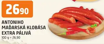 Trefa ANTONIHO MAĎARSKÁ KLOBÁSA EXTRA PÁLIVÁ nabídka