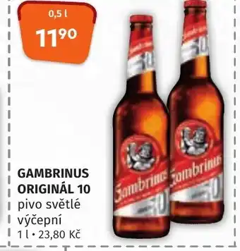 Trefa GAMBRINUS ORIGINÁL 10 0.5L nabídka