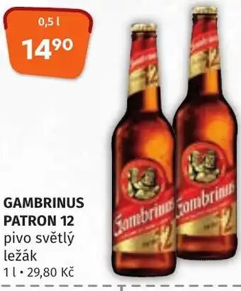 Trefa GAMBRINUS PATRON 12 0.5L nabídka
