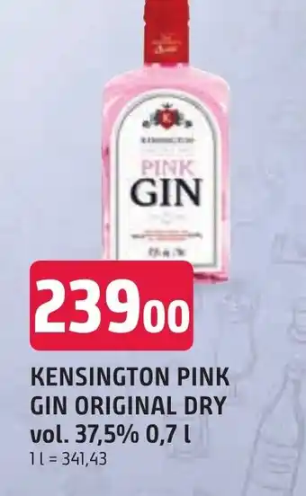 Trefa KENSINGTON PINK GIN ORIGINAL DRY vol. 37,5% 0,7L nabídka