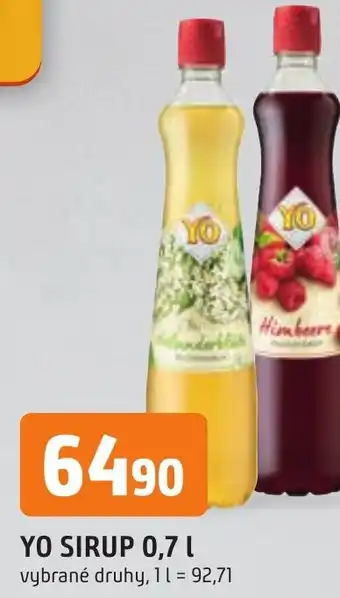 Trefa YO SIRUP 0,7 L nabídka