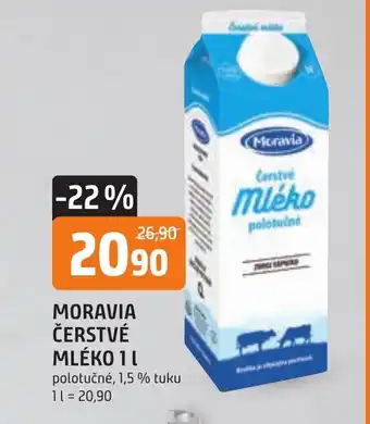 Trefa MORAVIA ČERSTVÉ MLÉKO 1L nabídka