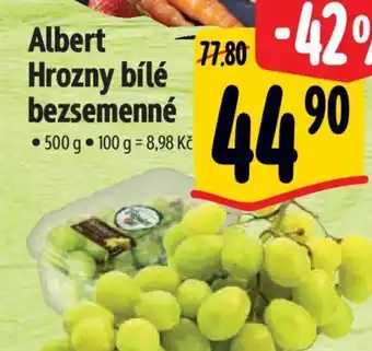 Albert Albert Hrozny bílé bezsemenné nabídka
