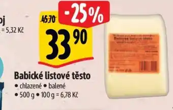Albert Babické listové těsto nabídka