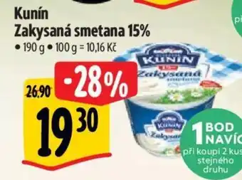Albert Kunín Zakysaná smetana 15% nabídka