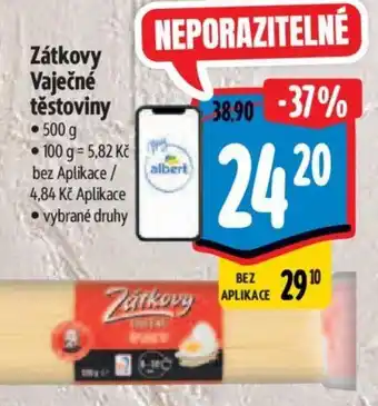 Albert Zátkovy Vaječné těstoviny nabídka